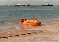 AP1-88 hovercraft testing model at sea
